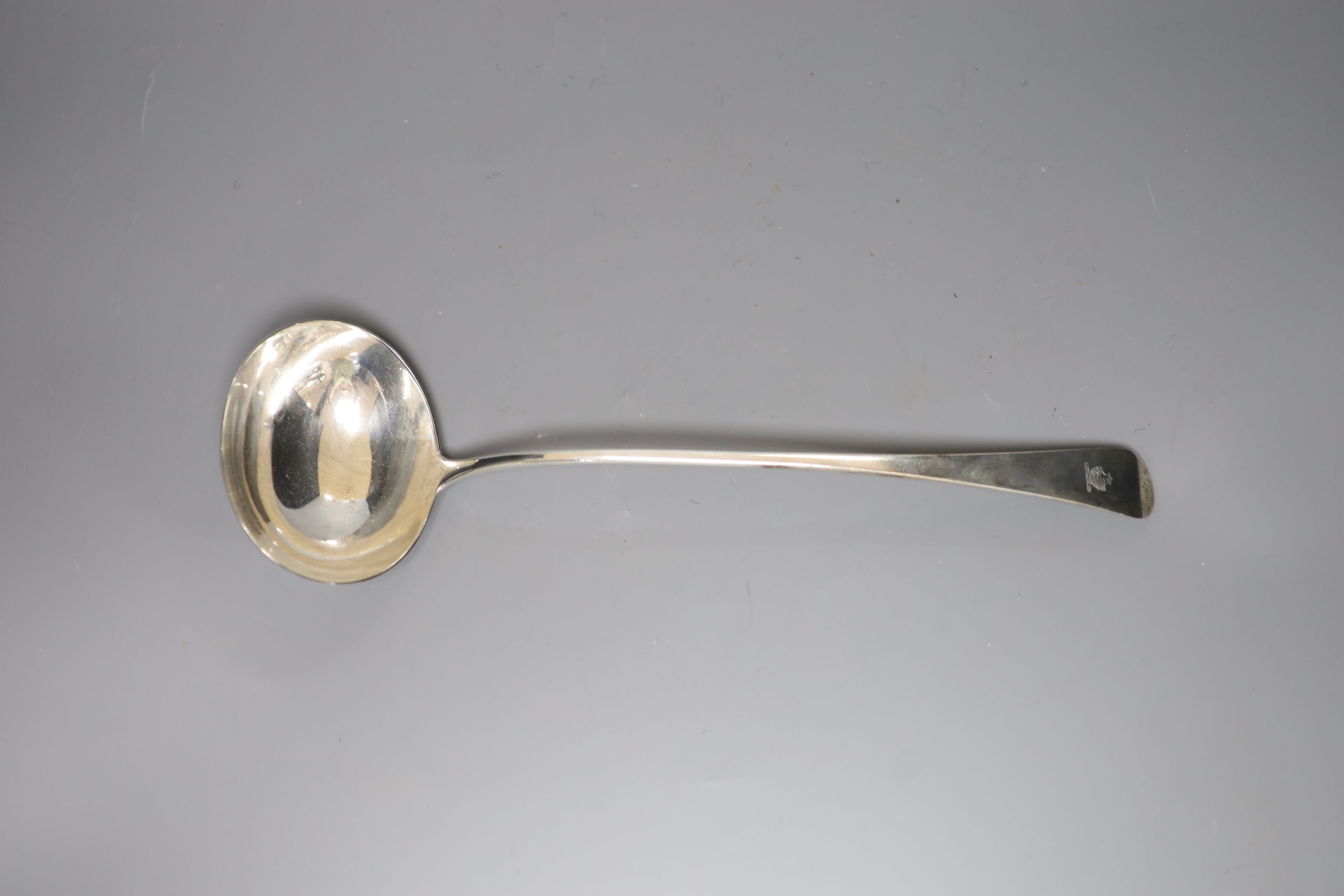 A George III Old English pattern soup ladle, Richard Crossley, London, 1798